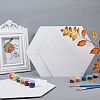 Hexagon Painting Canvas Panel Drawing Boards DIY-NB0004-10-4