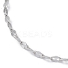 304 Stainless Steel Dapped Link Chain Bracelets for Men Women STAS-B039-06P-2