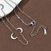 304 Stainless Steel Link Chain Necklaces for Women Men NJEW-K292-01I-P-3