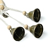 Iron Witch Bells for Door Knob for Protection HJEW-JM02224-3
