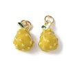 Brass Enamel Pendants KK-A252-38G-07-1