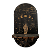 Wooden Wall-Mounted Small Crystal Display Shelf DJEW-PW0003-05C-1