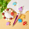 12Pcs 6 Styles Mushroom Food Grade Eco-Friendly Silicone Focal Beads SIL-TA0001-92-6