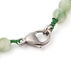 Natural Glass Round Beads Bracelets & Necklaces Sets SJEW-L132-18-3