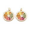 Brass Enamel Pendants KK-A155-01G-1