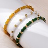 304 Stainless Steel Beaded Bracelets for Women BJEW-M056-06G-1