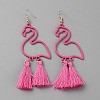 Alloy Flamingo Chandelier Earrings EJEW-WH0010-55B-1