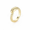 Snake Shape Rack Plating Alloy Cuff Rings RJEW-Q163-010A-RS-3