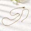 304 Stainless Steel Cable Chain Necklaces STAS-O053-11G-5