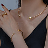 Iron Cuff Bangle & Rings & Collar Necklaces Sets for Women FS-WG38B2A-01-2