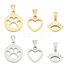 6Pcs 6 Style 304 Stainless Steel Pendants STAS-UN0022-61-1