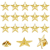 30Pcs Zinc Alloy Star Brooches FIND-FH0011-52G-1