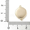Brass Enamel Oval with Flower Connector Charms KK-M308-06G-02-3