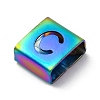 Ion Plating(IP) 304 Stainless Steel Square Slide Charms STAS-L132-16C-M-2