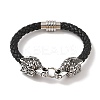 Braided Microfiber Leather Cord Bracelets BJEW-B096-19A-1