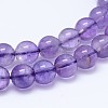 Natural Amethyst Round Bead Strands G-M212-6mm-02A-1