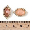 Natural Sunstone Faceted Oval Links G-B126-07G-10-3