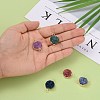 Natural Drusy Agate Flat Round Links connectors G-P090-17-5