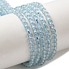 Natural Blue Topaz Beads Strands G-B090-A28-03-1