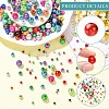 350Pcs 4 Styles Laser Opaque Acrylic Beads OACR-CJ0002-22-3