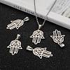 Non-Tarnish Hamsa Hand/Hand of Fatima/Hand of Miriam 304 Stainless Steel Pendants X-STAS-F016-18P-6