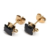 Ion Plating(IP) 304 Stainless Steel Cubic Zirconia Stud Earring Findings STAS-P373-06C-05-1