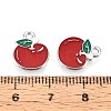 Fruit Alloy Enamel Charms PALLOY-S058-01P-07-3