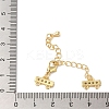 Brass Micro Pave Cubic Zirconia Chain Extender KK-L216-004C-G-3