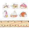 6Pcs 6 Styles Alloy Enamel Pendants ENAM-FP0002-67-3