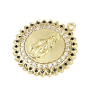 Brass Micro Pave Cubic Zirconia Pendants LS-KK-M322-37G-2