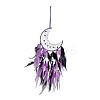 Iron Woven Web/Net with Feather Pendant Decorations AJEW-B017-22-1