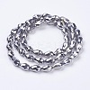 Electroplate Glass Beads Strands X-EGLA-D017-15x10mm-7-1
