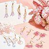 DIY Flower Long Dangle Earring Making Kits DIY-SC0019-65-4
