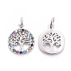 Brass Micro Pave Cubic Zirconia Charms ZIRC-L070-45P-2