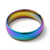 Ion Plating(IP) 304 Stainless Steel Flat Plain Band Rings STAS-I160-A-19mm-M-2