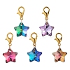 Star Glass Pendant Decorations HJEW-JM02956-1