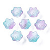 Transparent Two Tone Spray Painted Glass Beads GLAA-Q089-002B-002-2