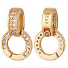 2Pcs 925 Sterling Silver Micro Pave Clear Cubic Zirconia Enhancer Shortener Bails STER-AR0001-22G-1