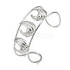 Non-Tarnish 304 Stainless Steel Wide Hollow Textured Opaen Cuff Bangles BJEW-Q348-07P-01-1