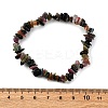 Unisex Chip Natural Multicolor Tourmaline Beaded Stretch Bracelets BJEW-S143-43-5