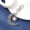 Moon & Sun Alloy Pendant Decorations HJEW-JM01596-03-3