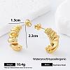 Irregular 304 Stainless Steel Twisted Stud Earrings for Women FC7299-5