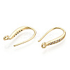 Brass Micro Pave Clear Cubic Zirconia Earring Hooks LS-ZIRC-S068-002-NF-3