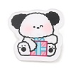 Dog with Gift Box Acrylic Brooches JEWB-P018-01C-1