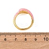 Brass Enamel Cuff Open Rings for Women RJEW-A098-01G-7