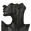 Natuarl Mixed Stone Round Hoop Earrings EJEW-JE06593-5