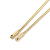 Ion Plating(IP) 304 Stainless Steel Round Snake Chain Bracelet Making BJEW-M293-11G-3