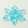 Mixed Color Transparent Acrylic Christmas Snowflake Beads X-TACR-S603-M-2