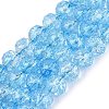 Crackle Transparent Glass Beads Strands GLAA-N063-10mm-05-1
