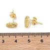 Halloween Brass & Crystal Rhinestone Stud Earrings for Women EJEW-G464-04G-04-5